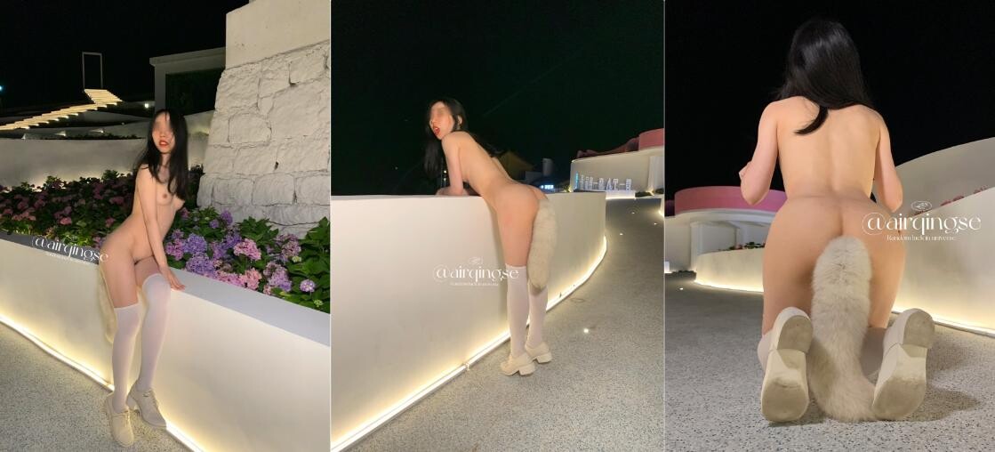 超嫩小母狗学妹 全裸拿外卖