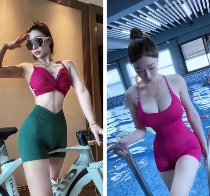 抖音15万粉丝网红，平时爱骑车健身，穿着丁字裤 和土豪一对一，骑行圈果然乱