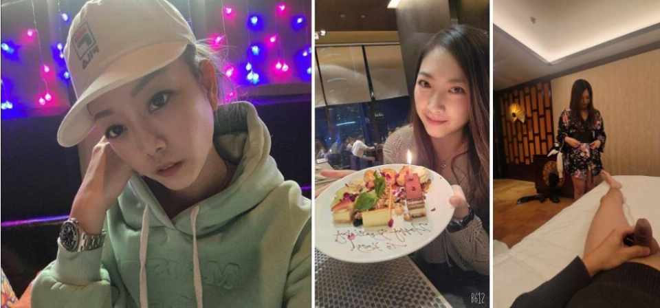 模特谢欣韵生日和男友宾馆开房自拍性爱