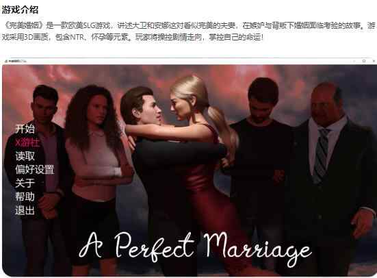 【PC+安卓/欧美SLG/AI汉化/NTR】完美婚姻A Perfect Marriage 0.7.5b AI汉化版【2.7G/更新】