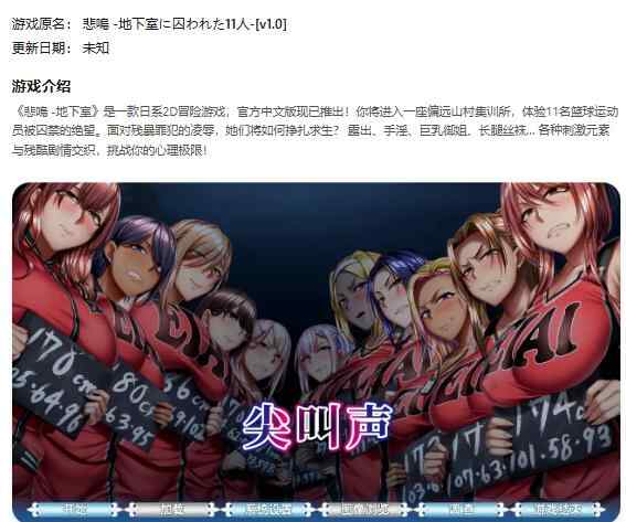 【日系ADV/2D/官中】悲鳴 -地下室 官方中文版【PC/3.27G】