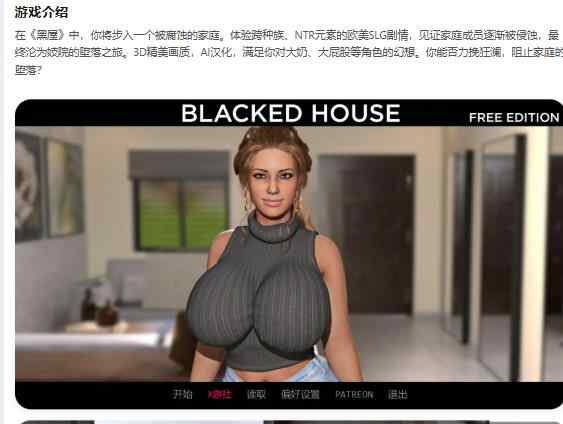 【PC+安卓/欧美SLG/AI汉化/3D】黑屋Blacked House v0.6.5 AI汉化版【1.75G/更新】