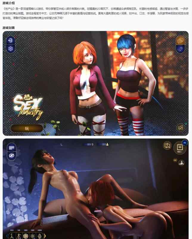 【亚洲SLG/官中/巨乳】性产业Sex Industry 官方中文步兵版【PC/0.36G】
