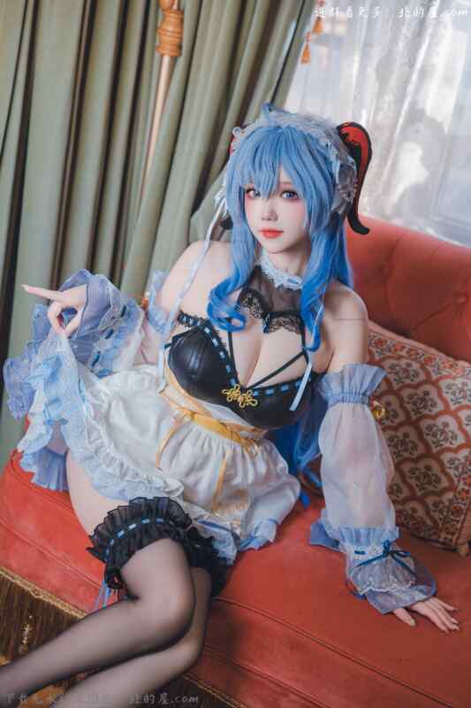 【夸克网盘】【COS】#雪晴Astra - 甘雨 女仆 #原神 #黑丝 [31P1V]