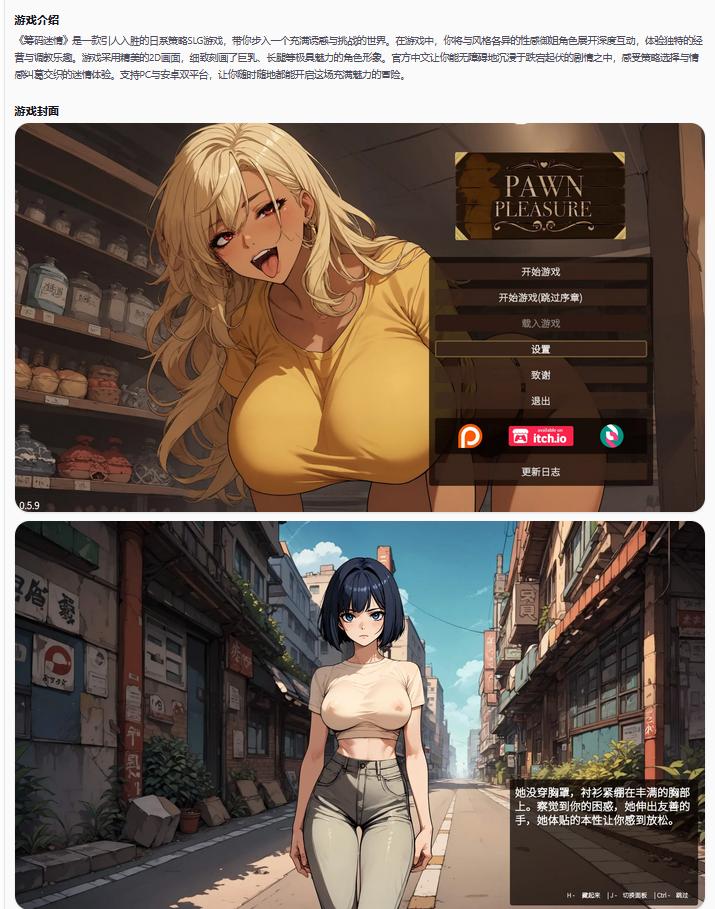 【日系SLG/官方中文/经营】筹码迷情Pawn Pleasure 0.5.9 官方中文【PC+安卓/1.05G/更新】