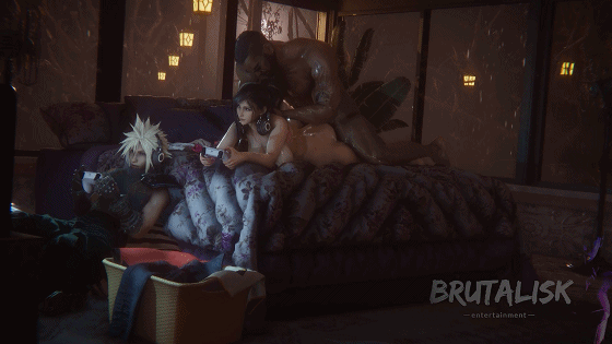 [3D动画/无码/NTR] Brutalisk Entertainment 25.09 爱丽丝~蒂法 性感女友在专注于游戏的男友旁边被朋友侵犯中出  [842M/FM/BD]