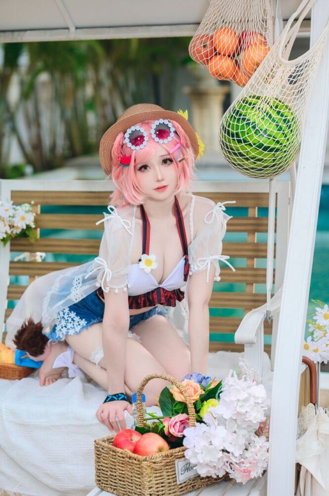 【夸克网盘】【COS】【2026.3.4】焖焖碳 - 明日方舟 澄闪泳装 【22P-166MB】