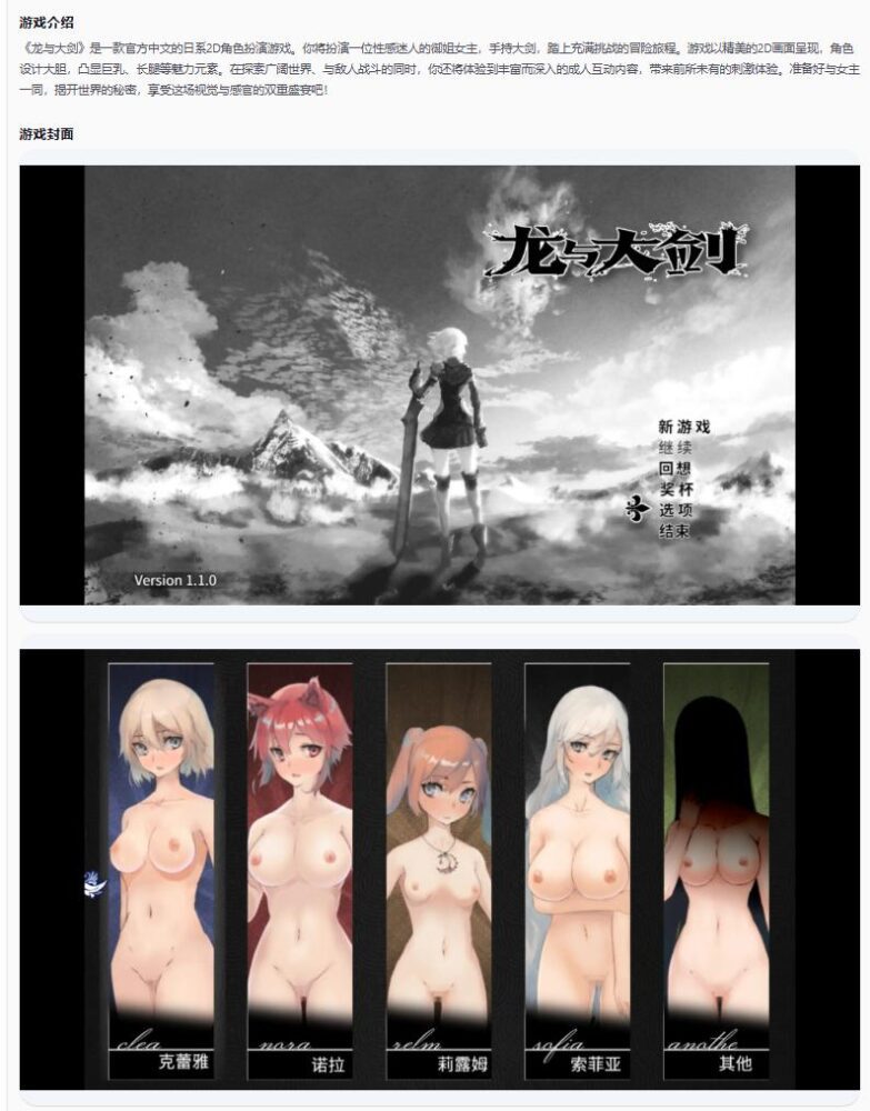 【日系RPG/官方中文/冒险】龙与大剑1.1.0 官方中文【PC/5.12G】