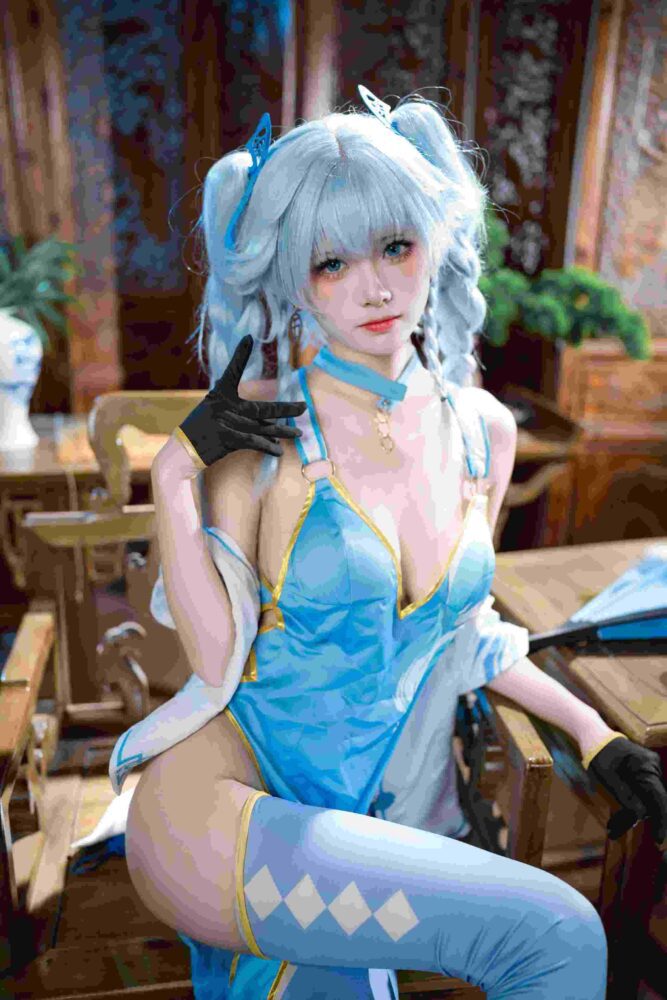 九柒喵 - 翠雀媚 桐生桔梗 2套图 共122P 素的 免费 白嫖