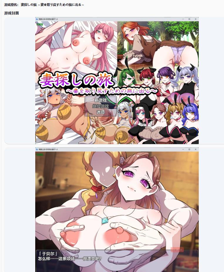 【日系RPG/AI汉化/中出】寻妻之旅:夺回我的妻子1.0 AI汉化版【PC+安卓/1.1G】
