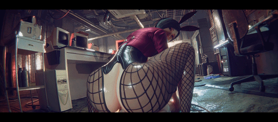 [3D动画/无码] MEGAERA 26.02 差分+Ada Cowgirl 艾达王 性感兔女郎极品黑丝翘臀骑乘爆肏 [2016M/FM/BD]